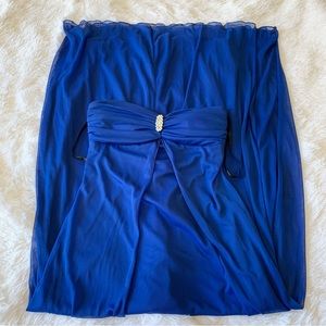 Haltered Royal Blue Long party dress / gown